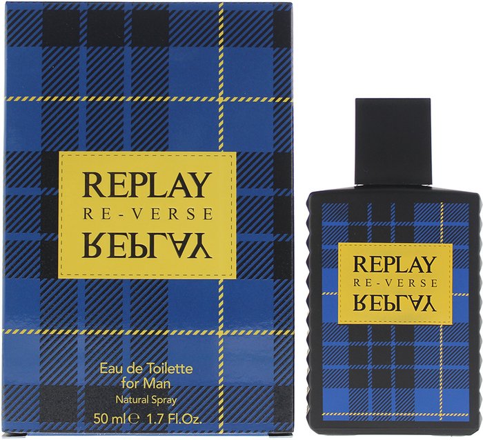The Range | Replay Replay Signature Reverse For Man Eau de Toilette 50ml - Blue Replay Replay Signature Reverse For Man Eau de Toilette 50ml - Blue