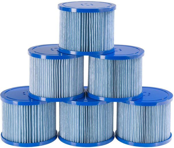 The Range | AREBOS Pack of 6 Antimicrobial Pool Filter Cartridges - Blue AREBOS Pack of 6 Antimicrobial Pool Filter Cartridges - Blue