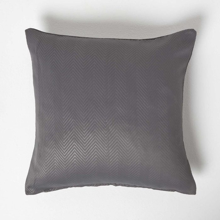 The Range | Homescapes Herringbone Chevron Cushion Cover - Dark Grey Homescapes Herringbone Chevron Cushion Cover - Dark Grey
