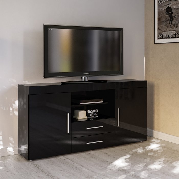 The Range | Birlea Edgeware Sideboard Black Birlea Edgeware Sideboard Black