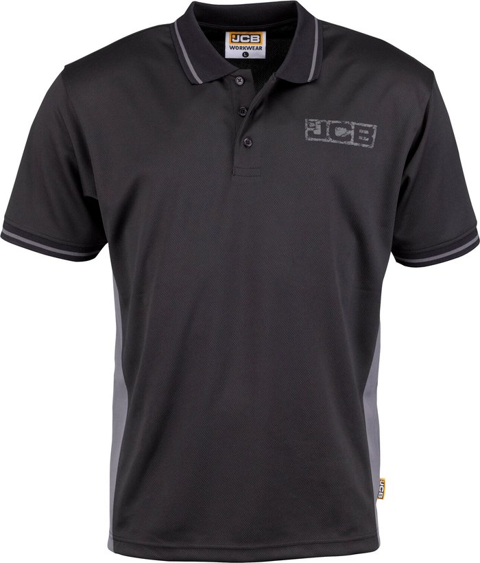 The Range | JCB JCB Trade Polo Black Grey - Black / Large JCB JCB Trade Polo Black Grey - Black / Large