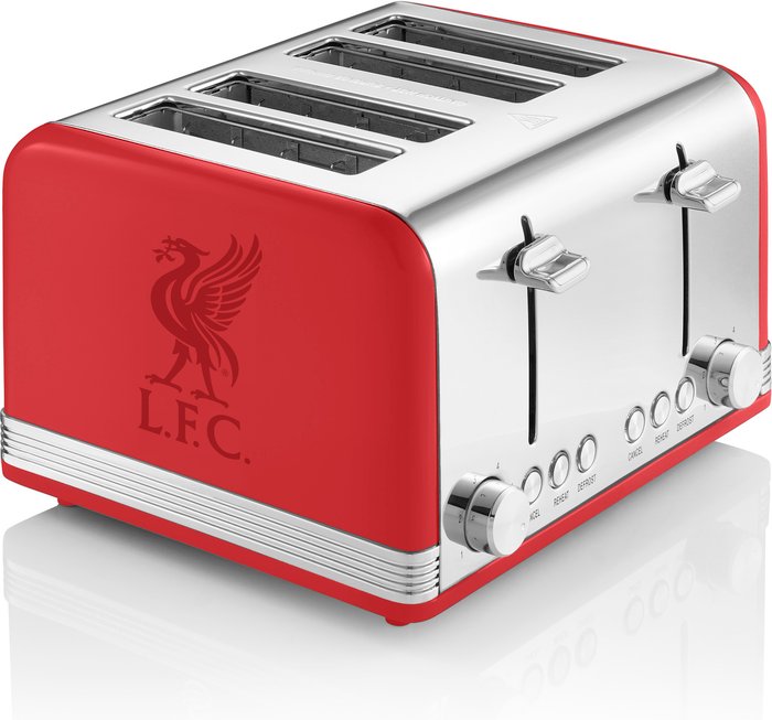 The Range | Swan 4 Slice Liverpool FC Toaster - Liverpool Red Swan 4 Slice Liverpool FC Toaster - Liverpool Red