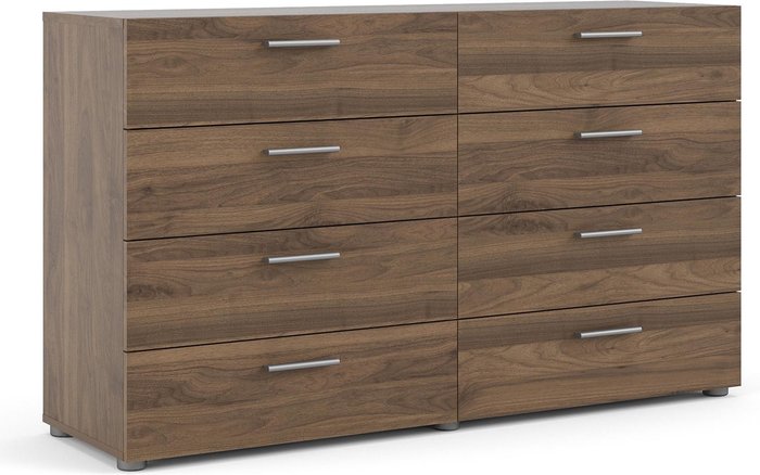 The Range | Furniture To Go Pepe Wide Chest of 8 Drawers - Walnut Furniture To Go Pepe Wide Chest of 8 Drawers - Walnut