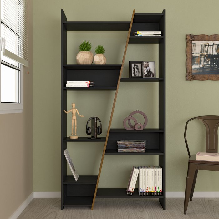 The Range | Seconique Naples Tall Bookcase - Black Pine Seconique Naples Tall Bookcase - Black Pine