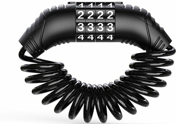 The Range | Portable Bike Bicycle Security Code Cable Lock - Black Portable Bike Bicycle Security Code Cable Lock - Black