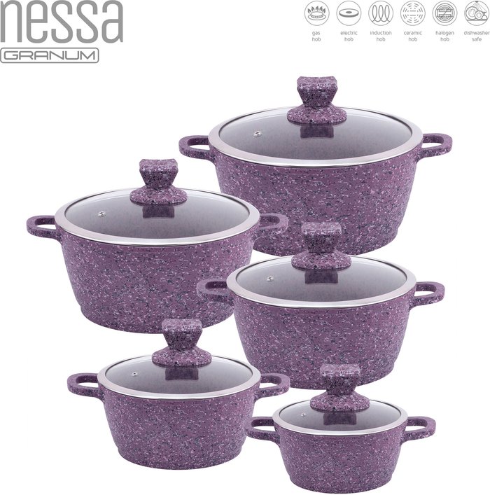 The Range | SQ Professional Sq Professional Nessa 5 Piece Die-cast Non Stick Cookware Set - Vizag SQ Professional Sq Professional Nessa 5 Piece Die-cast Non Stick Cookware Set - Vizag