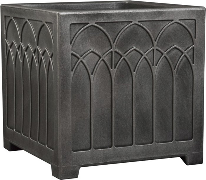 The Range | Shop4allsorts Small Gothic Square Planter - Grey / 1 Shop4allsorts Small Gothic Square Planter - Grey / 1