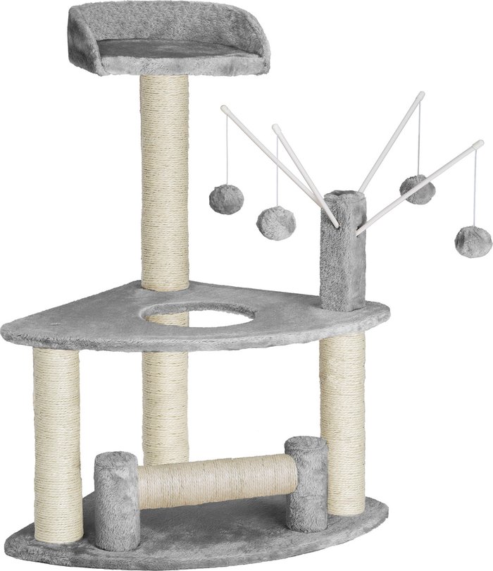 The Range | TECTAKE Tectake Cat Tree Scratching Post Blouky - Grey TECTAKE Tectake Cat Tree Scratching Post Blouky - Grey