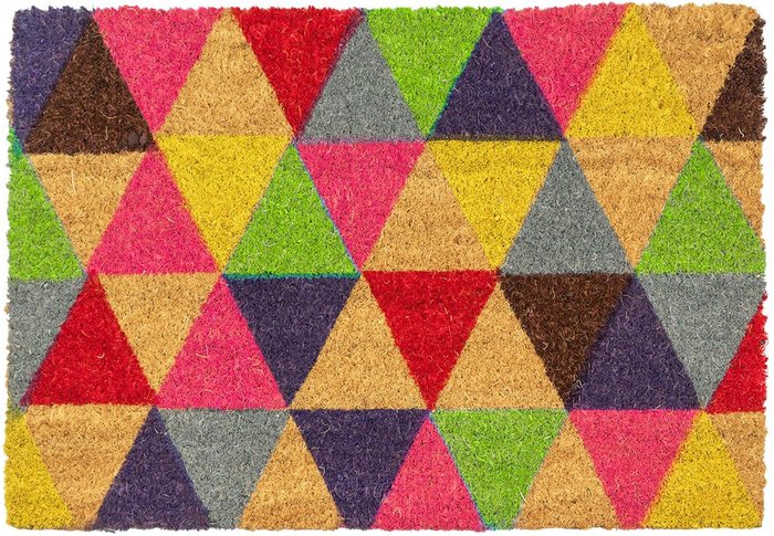 The Range | Nicola Spring Triangle Coir Door Mat - Multi Nicola Spring Triangle Coir Door Mat - Multi