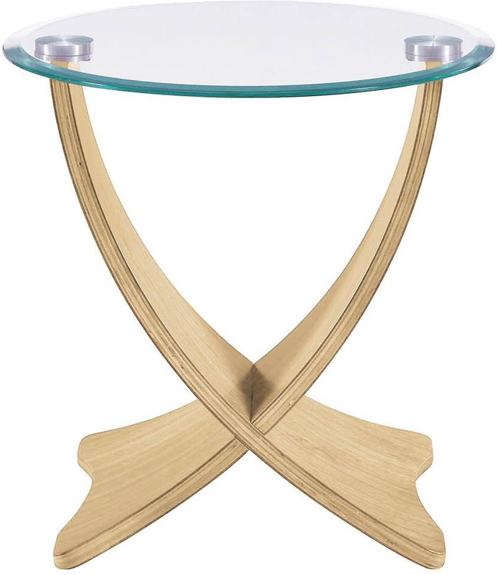 The Range | Siena Walnut & Glass Lamp Table Siena Walnut & Glass Lamp Table