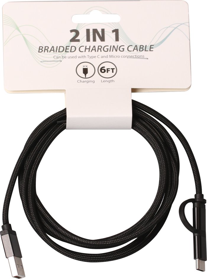 The Range | 2-in-1 Micro to Type-C Braided Cable 2-in-1 Micro to Type-C Braided Cable