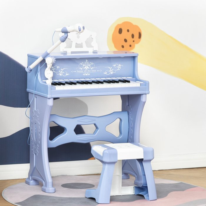 The Range | HOMCOM Mini Electronic Keyboard - Blue HOMCOM Mini Electronic Keyboard - Blue