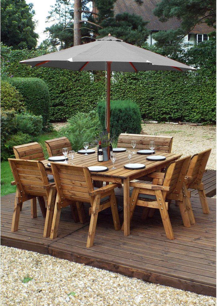The Range | Charles Taylor Charles Taylor Eight Seater Bench and Chairs with Accessories - Grey Charles Taylor Charles Taylor Eight Seater Bench and Chairs with Accessories - Grey