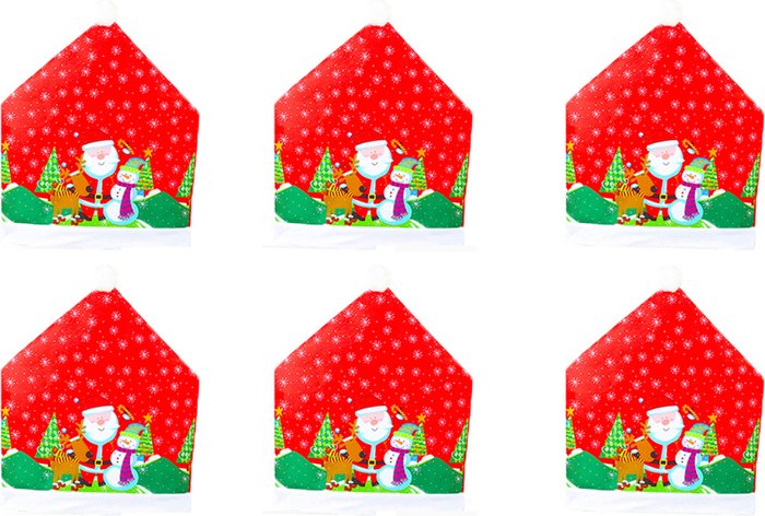 The Range | Christmas Dining Chair Covers - Red / Santa / 6 Christmas Dining Chair Covers - Red / Santa / 6