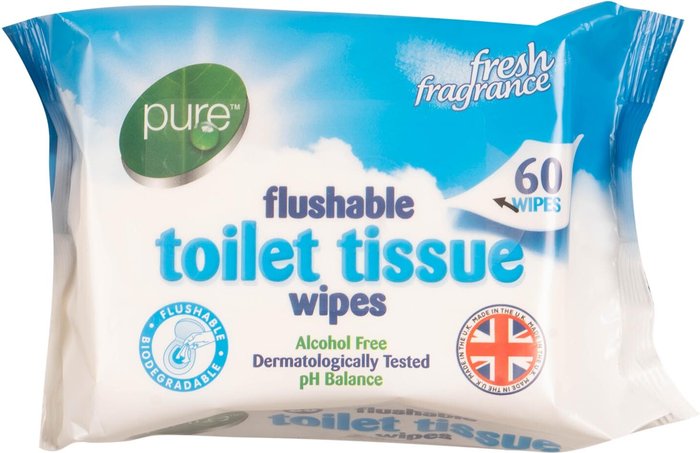 The Range | Pure Pure Flushable Toilet Tissue Wipes Pure Pure Flushable Toilet Tissue Wipes