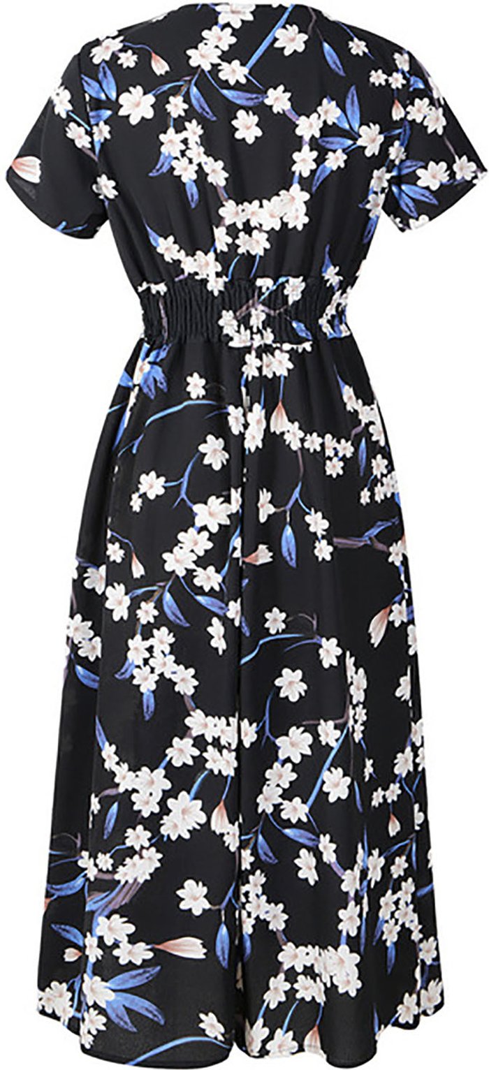 The Range | Short Sleeve Summer Dress - Black / UK 8 Short Sleeve Summer Dress - Black / UK 8