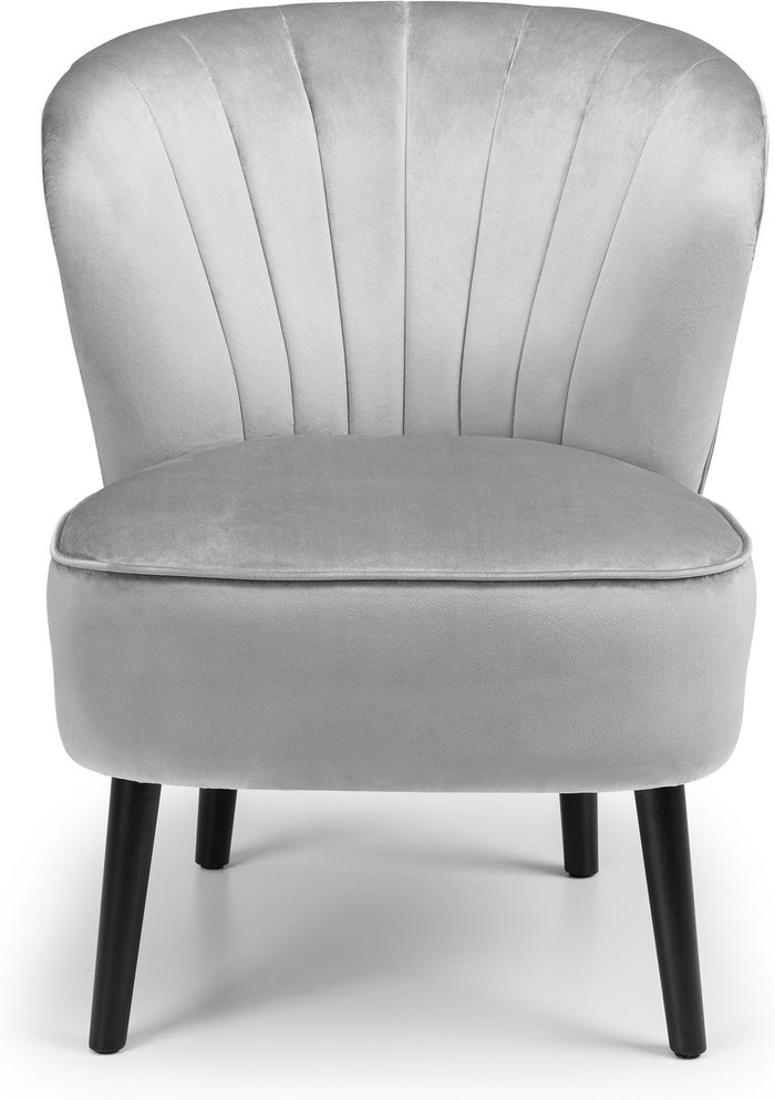 The Range | Julian Bowen Coco Velvet Accent Chair - Grey Julian Bowen Coco Velvet Accent Chair - Grey