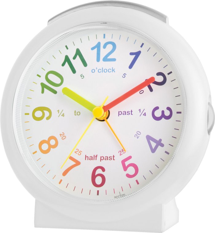 The Range | Acctim Lulu 2 Non-Ticking Alarm Clock White - White Acctim Lulu 2 Non-Ticking Alarm Clock White - White