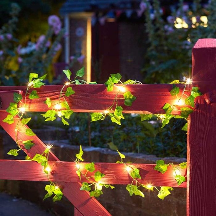 The Range | GARDEN MILE Solar Ivy Firefly Leaves String Lights Warm White 30 LEDs 4.9m - Smart Garden GARDEN MILE Solar Ivy Firefly Leaves String Lights Warm White 30 LEDs 4.9m - Smart Garden