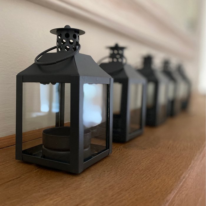 The Range | Selections Tealight Candle Lantern (Set of 5) - Black Selections Tealight Candle Lantern (Set of 5) - Black