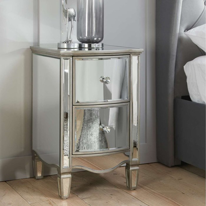 The Range | Birlea Elysee 2 Drawer Bedside - Mirrored Birlea Elysee 2 Drawer Bedside - Mirrored