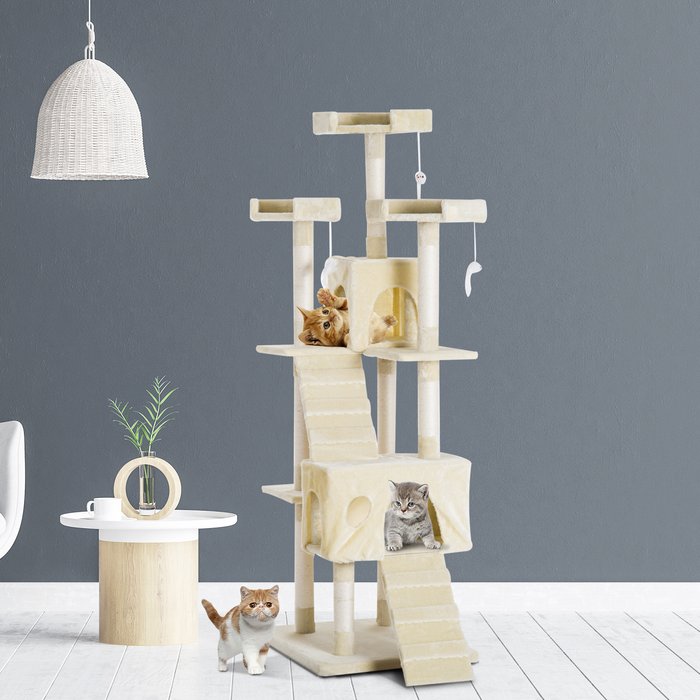The Range | PawHut Cat Activity Centre Sisal Cat Tree for Large Cats - Yellow PawHut Cat Activity Centre Sisal Cat Tree for Large Cats - Yellow