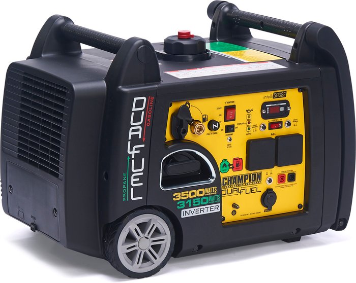 The Range | Champion Power Equipment 73001i-DF Dual Fuel Inverter Generator - Yellow Champion Power Equipment 73001i-DF Dual Fuel Inverter Generator - Yellow