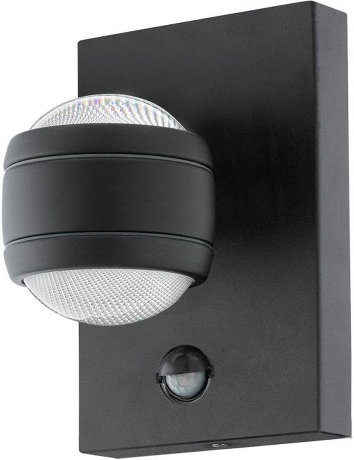 The Range | EGLO Sesimba 1 Modern Black Exterior Wall Lamp with Sensor - Black EGLO Sesimba 1 Modern Black Exterior Wall Lamp with Sensor - Black