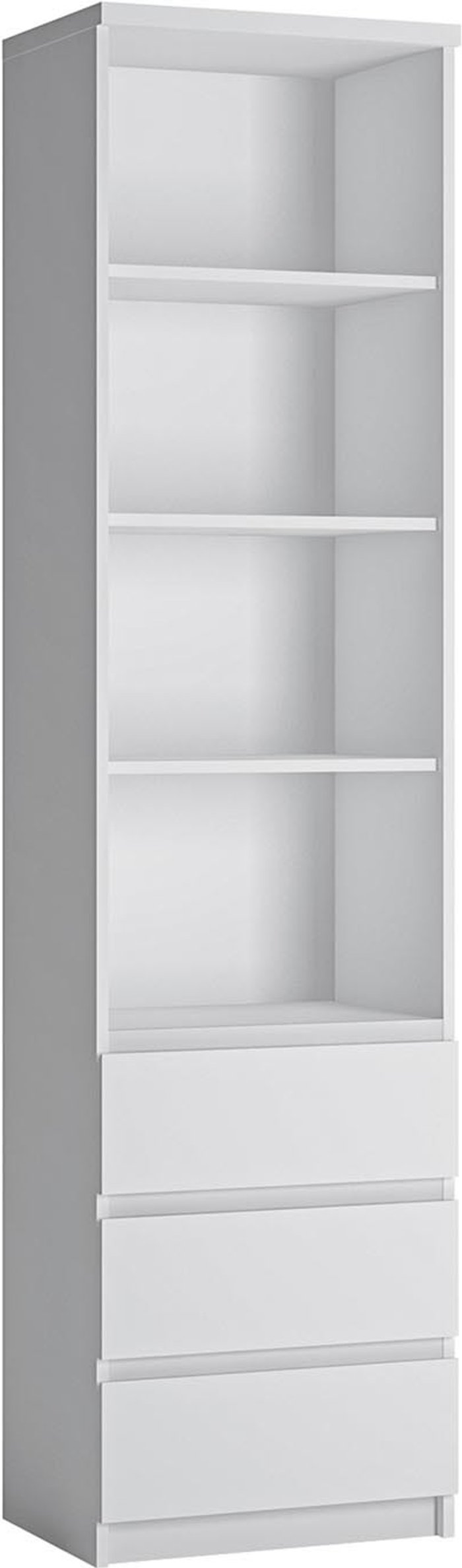 The Range | Furniture To Go Fribo Tall Narrow Bookcase - Alpine White Furniture To Go Fribo Tall Narrow Bookcase - Alpine White
