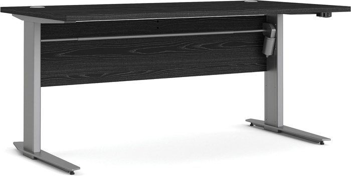 The Range | Furniture To Go Prima 150cm Desk with Adjustable Legs - Black/Steel Furniture To Go Prima 150cm Desk with Adjustable Legs - Black/Steel