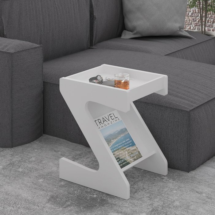 The Range | NAPLES Naples Z Side Table Black Pine - White NAPLES Naples Z Side Table Black Pine - White