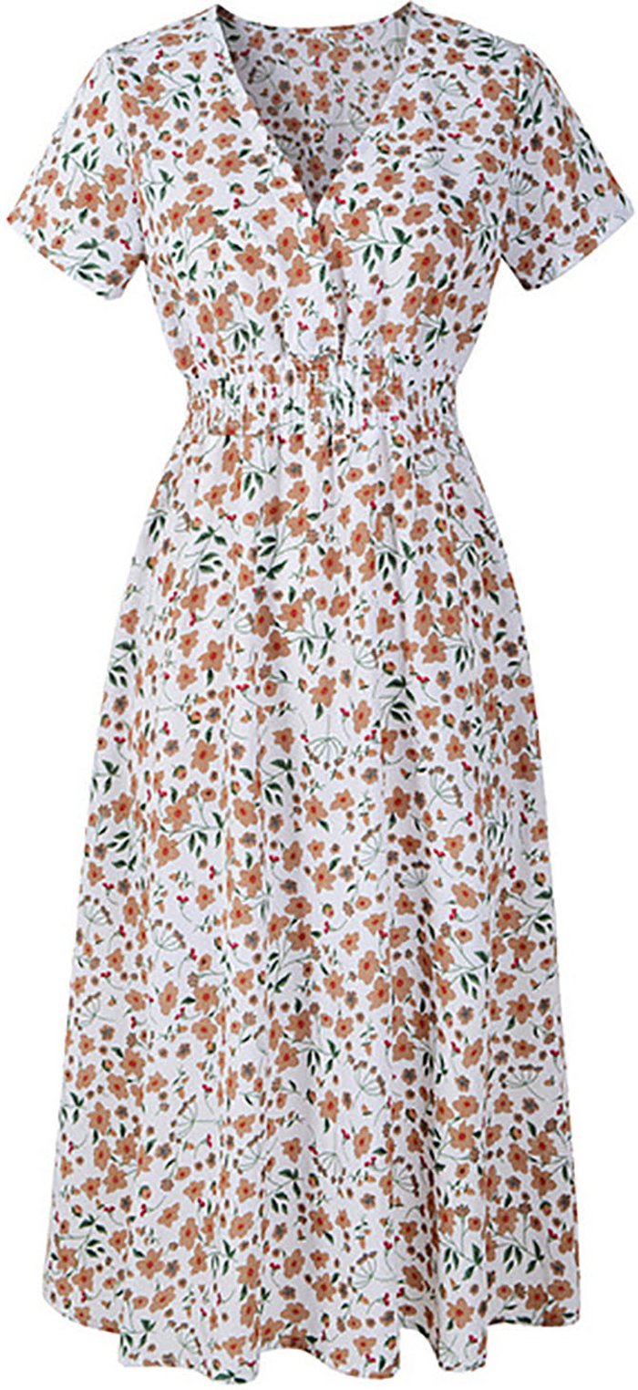 The Range | Short Sleeve Summer Dress - White / UK 16 Short Sleeve Summer Dress - White / UK 16