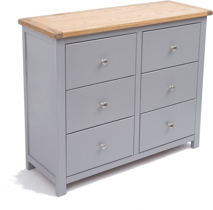 The Range | Cabinet Bits Mirano 6 Drawer Chest - Grey / Chrome Cabinet Bits Mirano 6 Drawer Chest - Grey / Chrome
