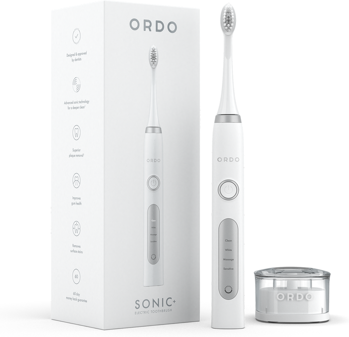 The Range | ORDO ORDOLIFE Sonic Electric Toothbrush - White & Silver ORDO ORDOLIFE Sonic Electric Toothbrush - White & Silver