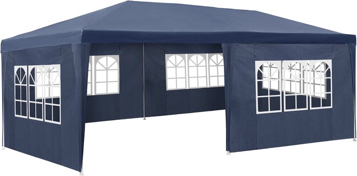 The Range | TECTAKE Tectake Gazebo 6X3M With 5 Side Panels Blue TECTAKE Tectake Gazebo 6X3M With 5 Side Panels Blue