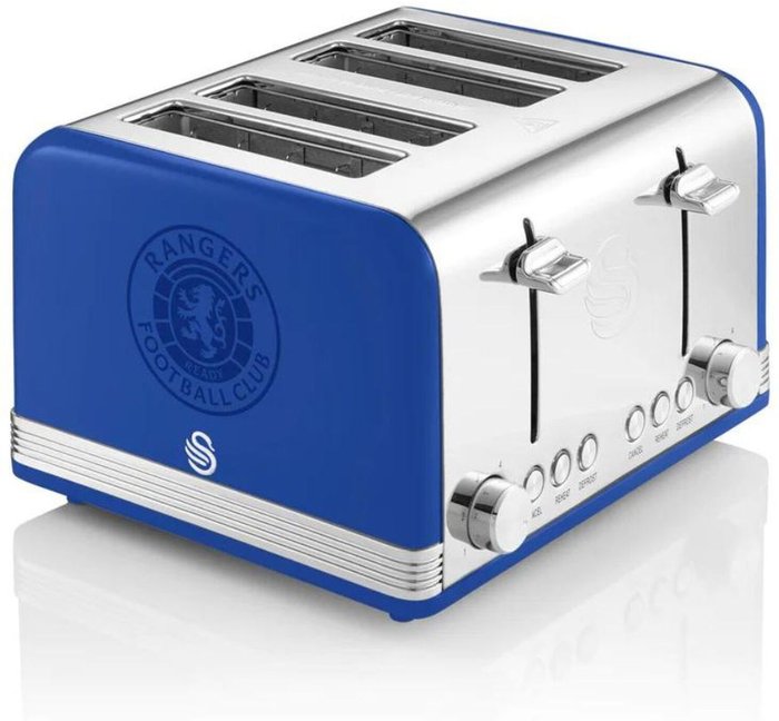 The Range | Swan 4 Slice Rangers FC Toaster - Rangers Blue Swan 4 Slice Rangers FC Toaster - Rangers Blue