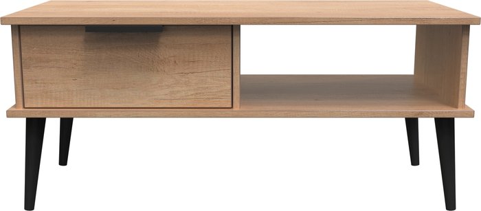 The Range | Hong Kong 1 Drawer Coffee Table - Nebraska Oak / 74cm / Wood Effect Hong Kong 1 Drawer Coffee Table - Nebraska Oak / 74cm / Wood Effect