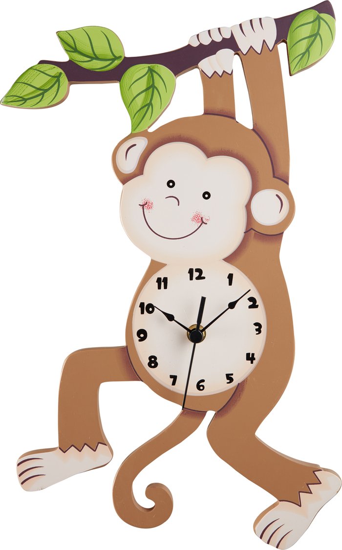 The Range | Fantasy Fields By Teamson Kids Sunny Safari Monkey Wall Clock Brown Fantasy Fields By Teamson Kids Sunny Safari Monkey Wall Clock Brown