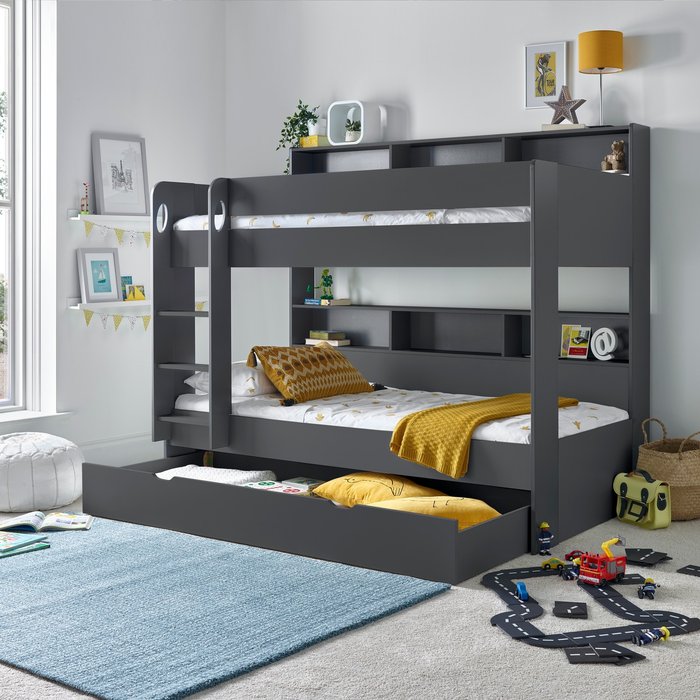 The Range | Bedmaster Olly Onyx Grey Storage Bunk Bed - Grey Bedmaster Olly Onyx Grey Storage Bunk Bed - Grey