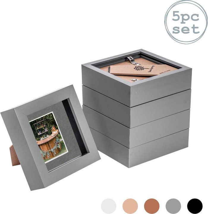The Range | Nicola Spring 3D Box Photo Frame - 4 x 4 Nicola Spring 3D Box Photo Frame - 4 x 4