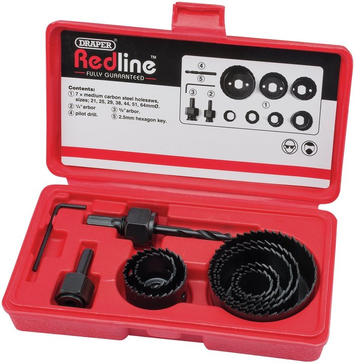 The Range | Draper Draper Hole Saw Kit - 11 Pieces - black Draper Draper Hole Saw Kit - 11 Pieces - black