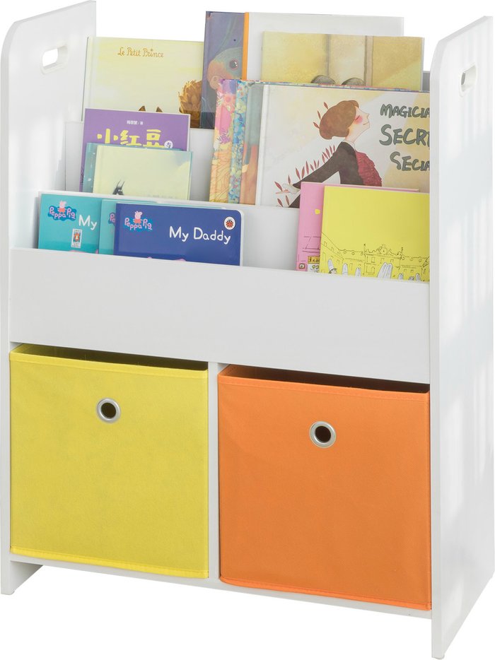 The Range | SoBuy SoBuy Children Kids Bookcase with Fabric Drawers - White SoBuy SoBuy Children Kids Bookcase with Fabric Drawers - White