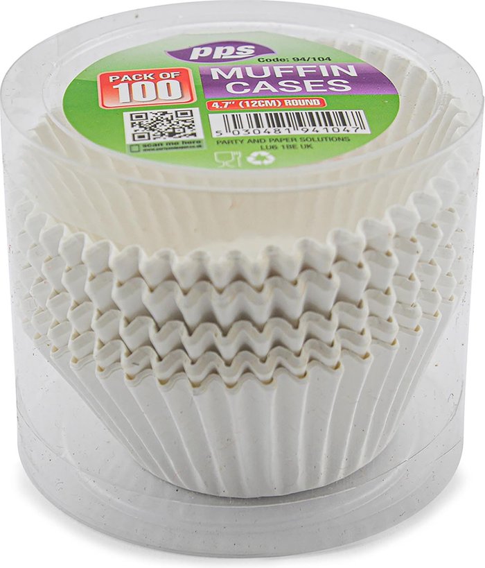 The Range | Pack of 100 Muffin Cases White Pack of 100 Muffin Cases White