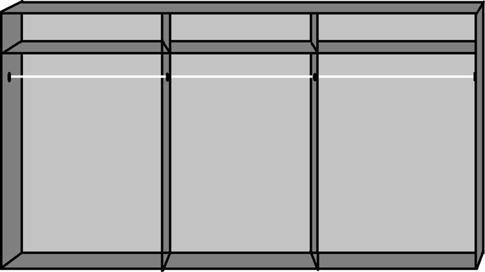 The Range | Tjs Slider 4 Mirror Panel Wardrobe - White & Grey Tjs Slider 4 Mirror Panel Wardrobe - White & Grey