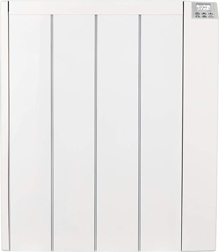 The Range | Mylek Ceramic Panel Heater Aluminium Electric Radiator with Programmable Timer - White / 1000W Mylek Ceramic Panel Heater Aluminium Electric Radiator with Programmable Timer - White / 1000W