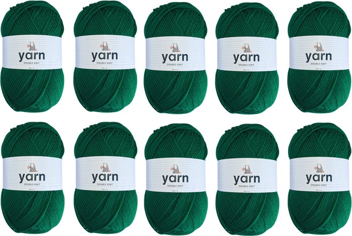 The Range | Korbond Korbond Yarn 10 x 100g Pack - Emerald - Emerald Korbond Korbond Yarn 10 x 100g Pack - Emerald - Emerald