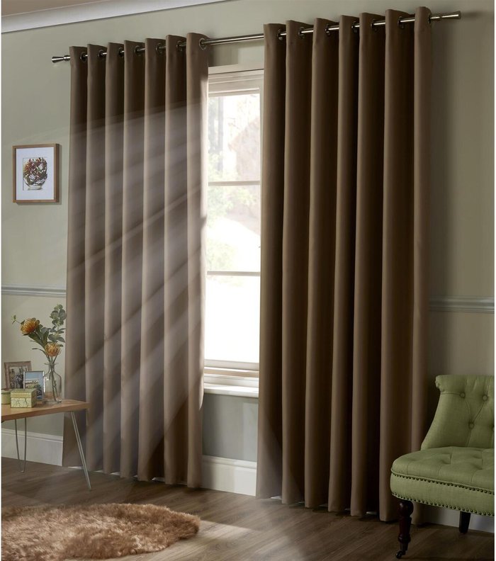 The Range | Livinluxury Essential Eyelet Ring Top Curtains - Beige / 117cm / 137cm Livinluxury Essential Eyelet Ring Top Curtains - Beige / 117cm / 137cm