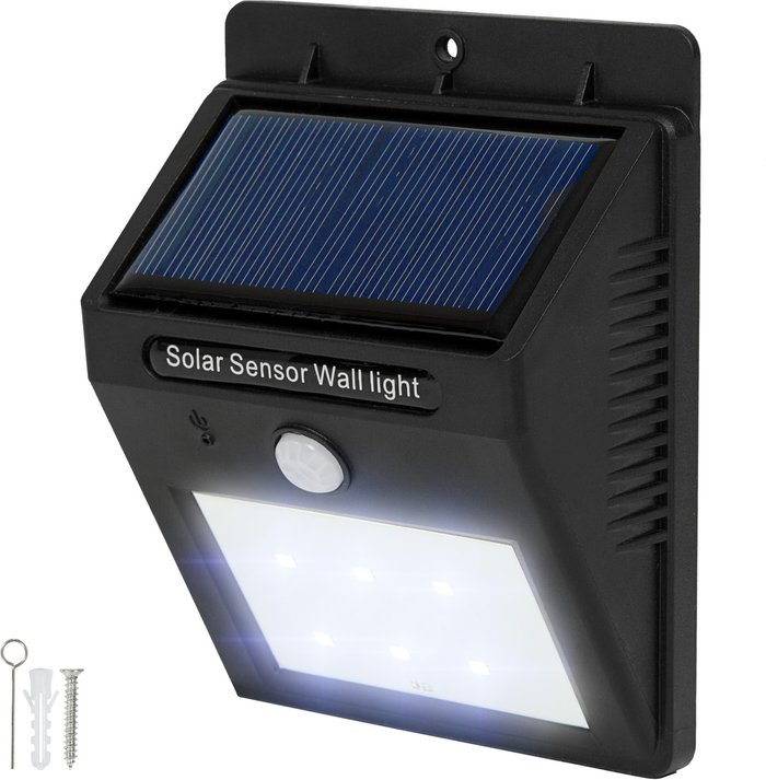 The Range | TECTAKE Tectake Led Solar Wall Light With Motion Detector Black TECTAKE Tectake Led Solar Wall Light With Motion Detector Black