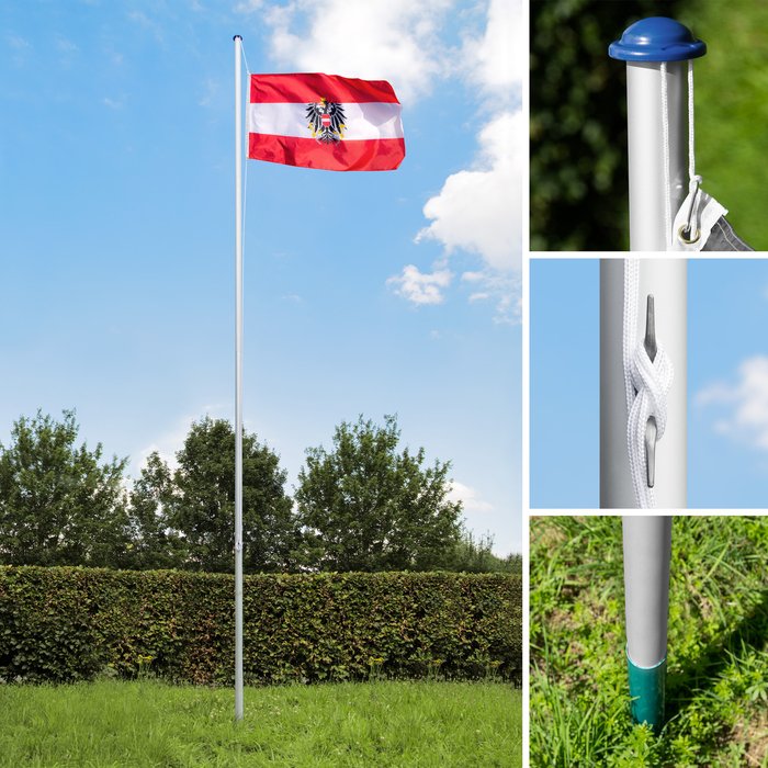 The Range | TECTAKE Flagpole Aluminium - Austria TECTAKE Flagpole Aluminium - Austria