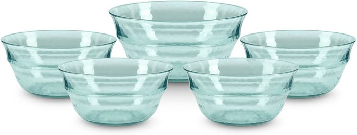 The Range | Tower Tower Fresco Reusable Plastic 5-Piece Serving Bowl Set Tower Tower Fresco Reusable Plastic 5-Piece Serving Bowl Set